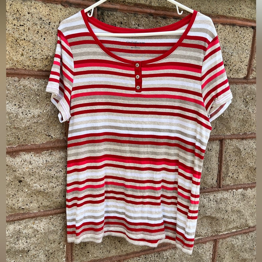 Women large Croft & barrow striped blouse